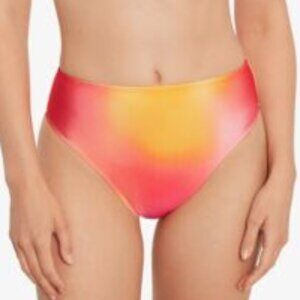 Salt + Cove Ombre High-Waist Bikini Bottom Water Colors M